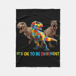 Es ist OK, ein anderes Dinosaurier-Autismus-Bewuss Fleecedecke