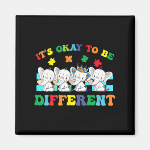 Es ist OK, ein anderes Elefantenautismus-Bewusstse Magnet