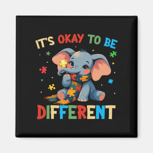 Es ist OK, ein anderes Elefantenautismus-Bewusstse Magnet