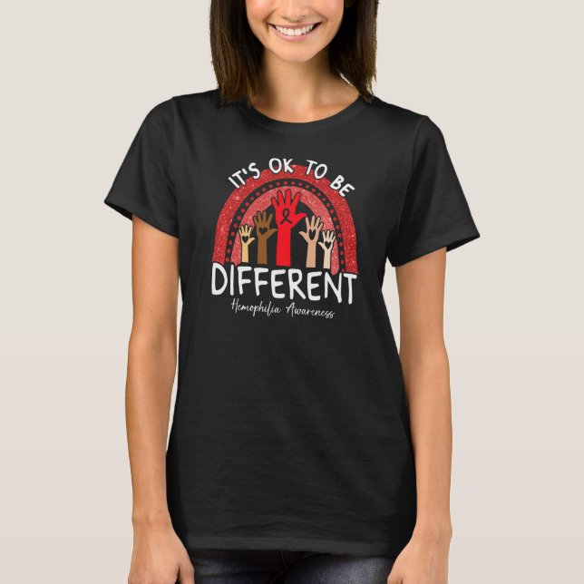Es ist ok, ein anderes hämophiliebewusstes Erwache T-Shirt (Vorderseite)