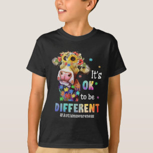 Es ist ok, ein anderes Heifer Kuh Puzzle Autismus T-Shirt