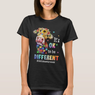Es ist ok, ein anderes Heifer Kuh Puzzle Autismus T-Shirt