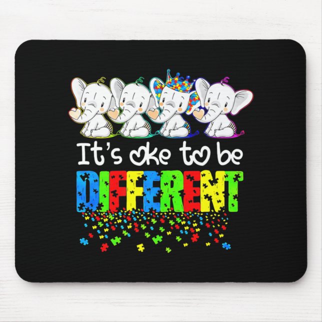 Es ist OK, ein anderes Niedliches Elefantenautismu Mousepad (Vorne)