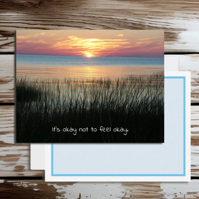 Es ist OK, nicht Ok zu sein, Ermutigung und Unters Postkarte (Von Creator hochgeladen)