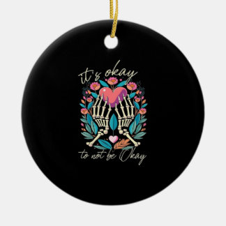 Es ist OK, nicht zu funktionieren - Skeletthandsch Keramik Ornament