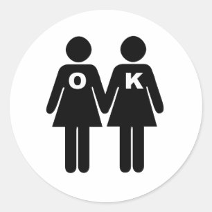ES IST OK, SCHWUL (lesbisch) ZU SEIN Runder Aufkleber