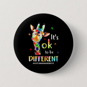 Es ist okay anders zu sein Autismus-Bewusstsein Gi Button