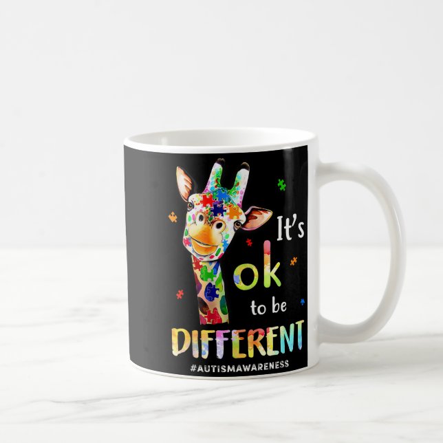 Es ist okay anders zu sein Autismus-Bewusstsein Gi Kaffeetasse (Rechts)