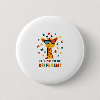 Es ist okay, anders zu sein Giraffe-Autismus-Bewus Button