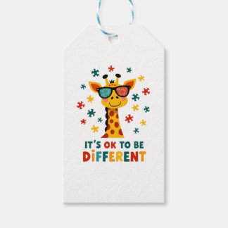 Es ist okay, anders zu sein Giraffe-Autismus-Bewus Geschenkanhänger