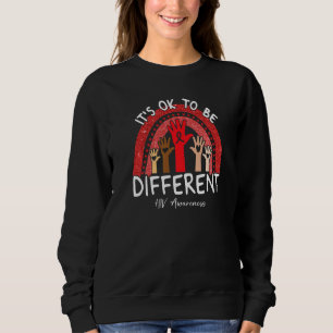 Es ist okay, anders zu sein HIV-Bewusstsein roter  Sweatshirt