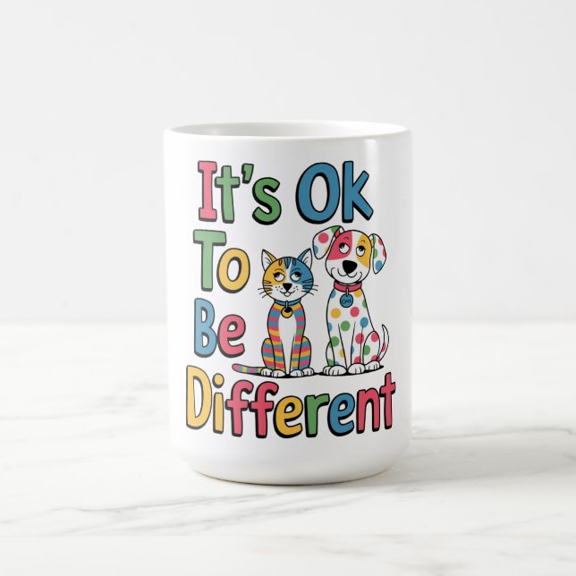 Es ist okay, anders zu sein kaffeetasse (Mittel)