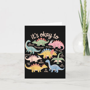 Es ist okay, anders zu sein, lustiger Dinosaurier Karte