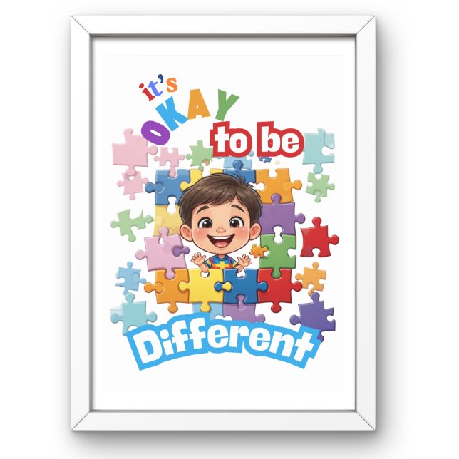 Es ist okay, anders zu sein - Poster zur Unterstüt (It’s OK to Be Different Autism Support poster)