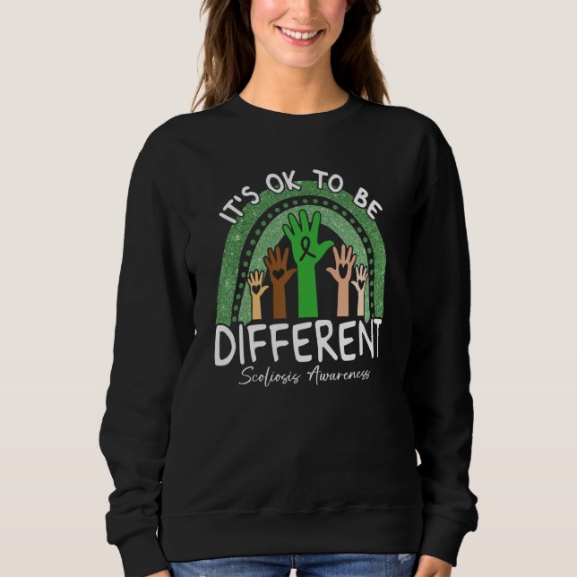 Es ist okay, anders zu sein Skoliose-Bewusstsein G Sweatshirt (Vorderseite)