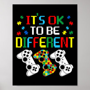 Es ist okay, anders zu sein Spiel Jungen Autismus- Poster