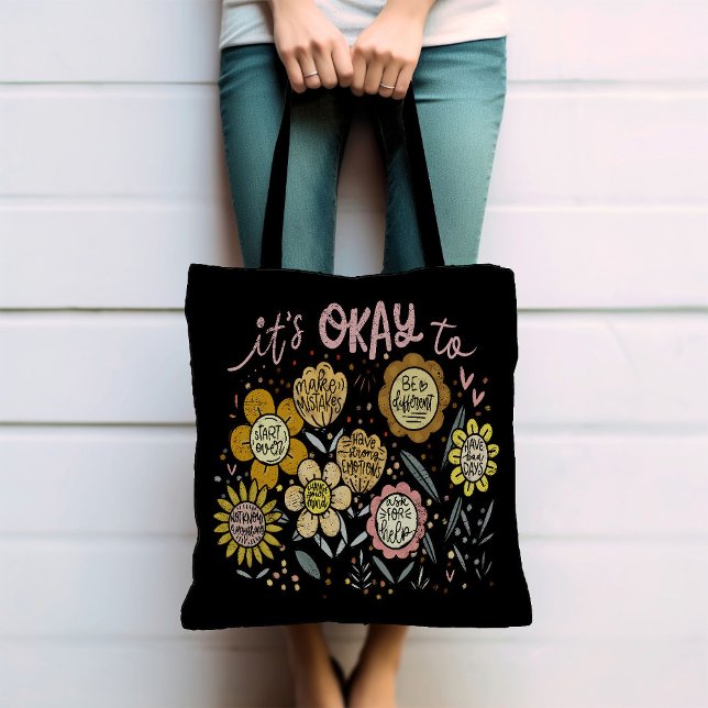 Es ist okay Boho Blumen-Tasche Tasche (Von Creator hochgeladen)