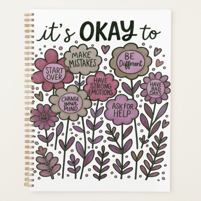 Es ist okay, Boho-Blumen zu mögen Planer (Vorderseite)