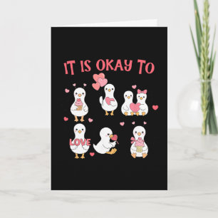 Es ist okay, das Valentins-Gans-Mental-Gesundheits Karte