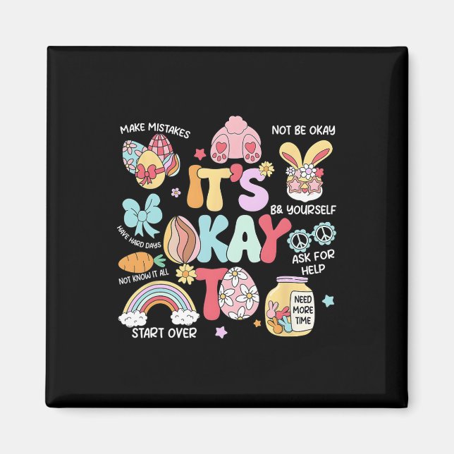Es ist okay, einige Fehler zu machen Ostern Schulp Magnet (Vorne)