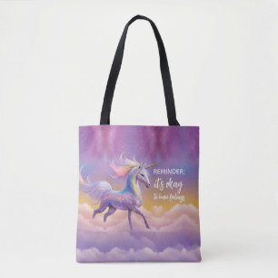 Es ist okay, Gefühle zu haben, funkelndes Glitter- Tasche