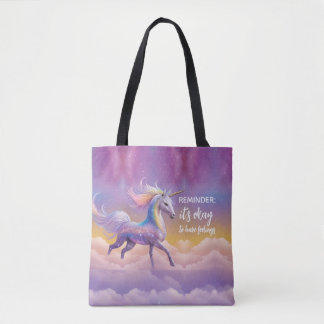 Es ist okay, Gefühle zu haben, funkelndes Glitter- Tasche