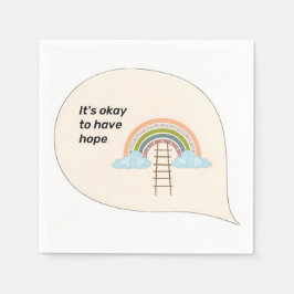 "Es ist okay, Hope Rainbow Hoodie zu haben" Serviette