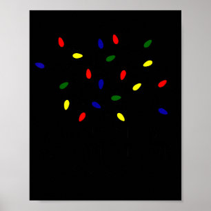 Es ist okay, ich bin okay Weihnachtslichter Lehrer Poster