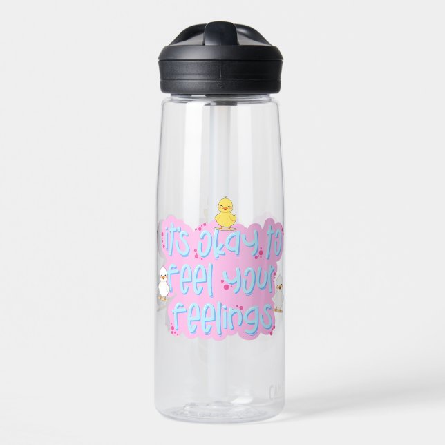 Es ist okay, Ihre Gefühle zu fühlen - Niedliche En Trinkflasche (Vorne)
