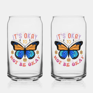 "Es ist okay, nicht okay zu sein" Positiver Spruch Dosenglas