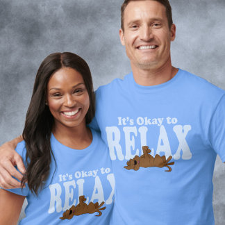 Es ist okay, süßer Hund, lustiges blaues Unisex-Sh T-Shirt
