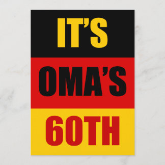 Es ist Omas 60. Geburtstagsflagge Einladung