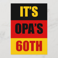 Es ist Opas 60. Geburtstagsflagge