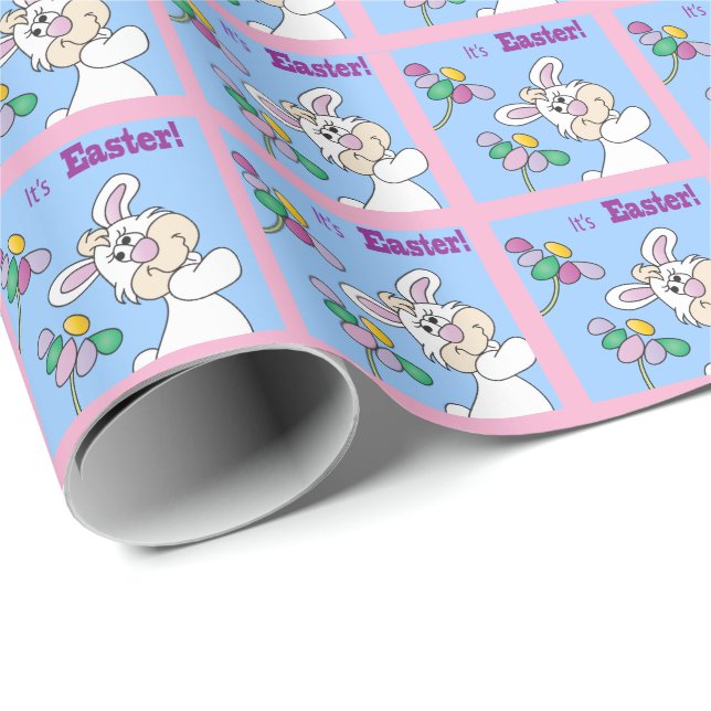 Es ist Ostern-Zeit-Häschen Geschenkpapier (Rolleneckpunkt)