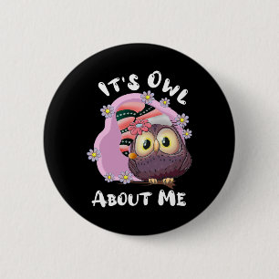 Es ist Owl über mich - Weihnachten Weihnachtsfeier Button