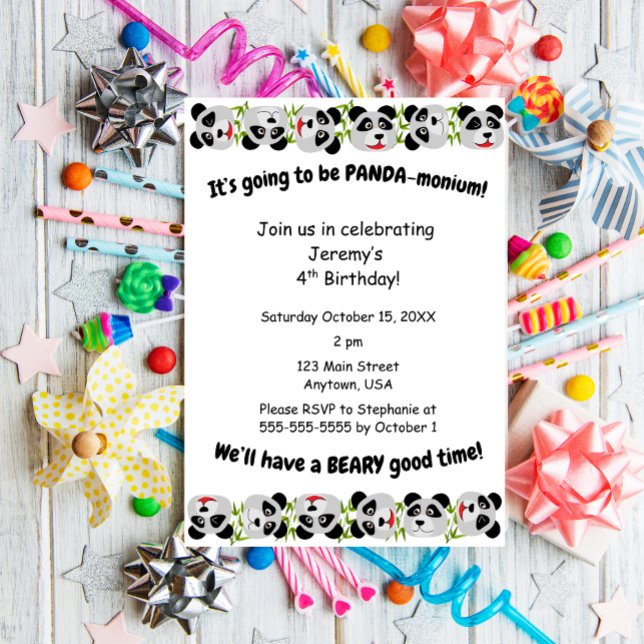 Es ist Panda-Monium Einladung (Von Creator hochgeladen)