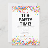 Es ist Party Time Birthday Einladung