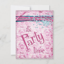 Es ist Party Zeit Extravagant Pink Cupcake Einladu Einladung