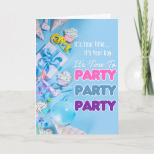 Es ist Party Zeit (Jeremiah 29:11) Geburtstag Karte