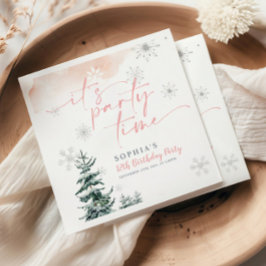 Es ist Party Zeit zum Geburtstag Napkins, Winter G Serviette