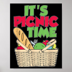 Es ist Picknickzeit Familienausflug Sommerferien C Poster