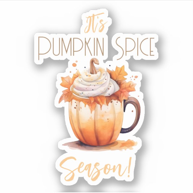 Es ist Pumpkin Gewürzsaison Card Aufkleber (Vorderseite)
