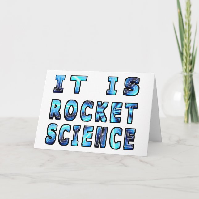 Es ist Raketenwissenschaft in 3D Karte (Vorderseite)