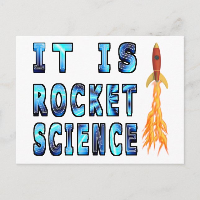 Es ist Raketenwissenschaft Postkarte (Vorderseite)