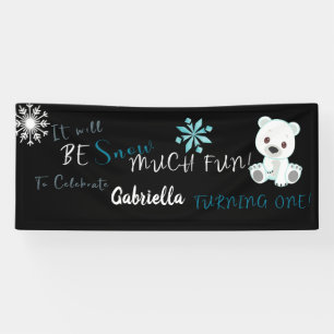 Es ist Schnee viel Spaß, der EIN dreht! Geburtsta Banner