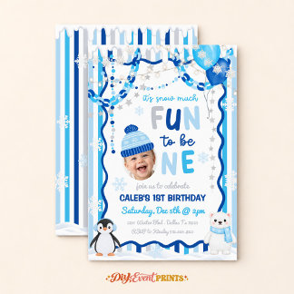 Es ist Schnee viel Spaß, Eins zu sein, Blaues Wint Einladung
