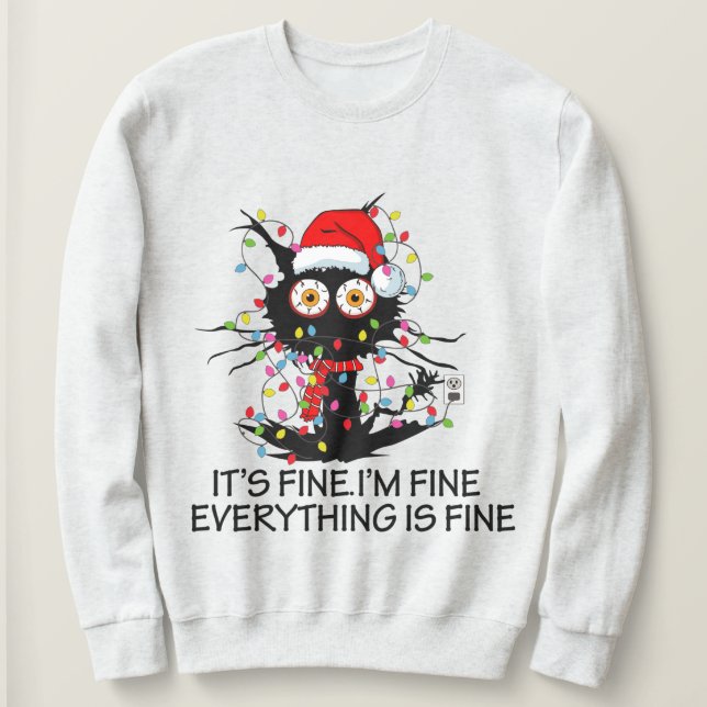 Es ist schön, dass ich ein schönes Weihnachtskatze Sweatshirt (Design vorne)