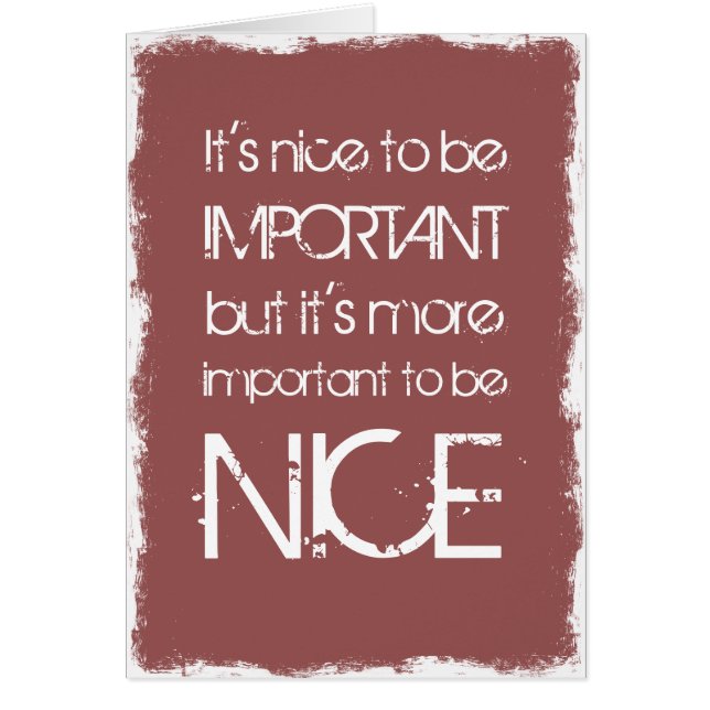 Es ist schön, wichtig zu sein... (Vorne)