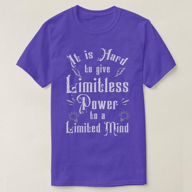 Es ist schwer, einem begrenzten i einen grenzenlos T-Shirt (Design vorne)