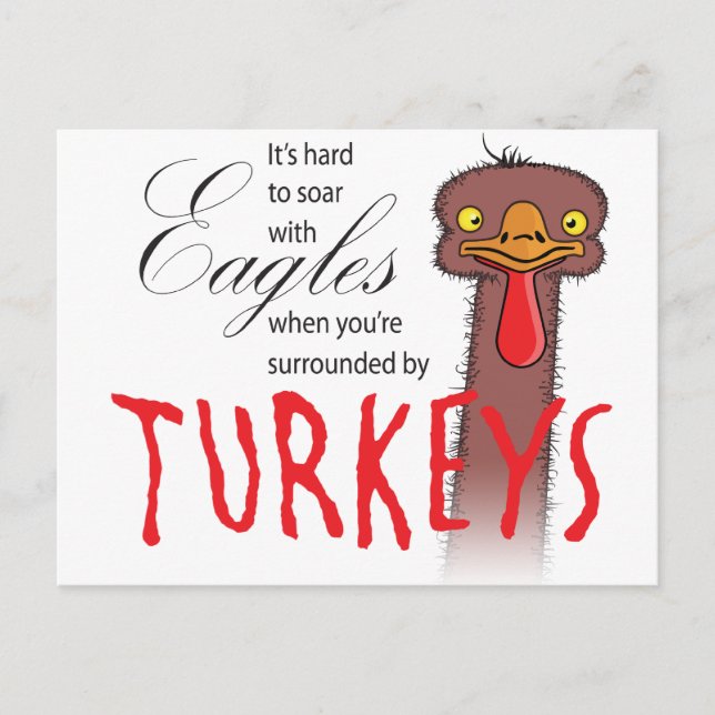 Es ist schwer, mit Adlern zu steigen... Postkarte (Vorderseite)
